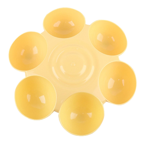 För kattmatskål For flere katter Halkfri 4 tums lutad säker plastskål Yellow