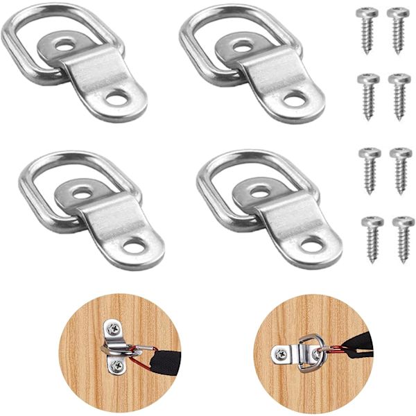 Försäljning- AGILITY, 4 fästringar med 8 skruvar, lastankarkrok