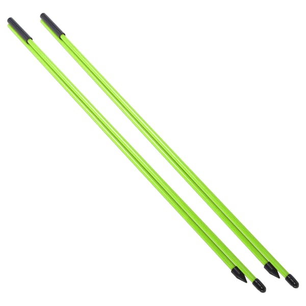 Foldbare Golf Alignment Sticks i Glasfiber, 2 Sektioner, Grønne Retningsindikatorstænger