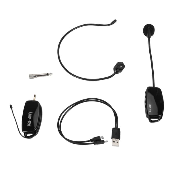 Trådløst headset mikrofon UHF støjreducerende genopladelig LED-display til undervisning sceneoptræden