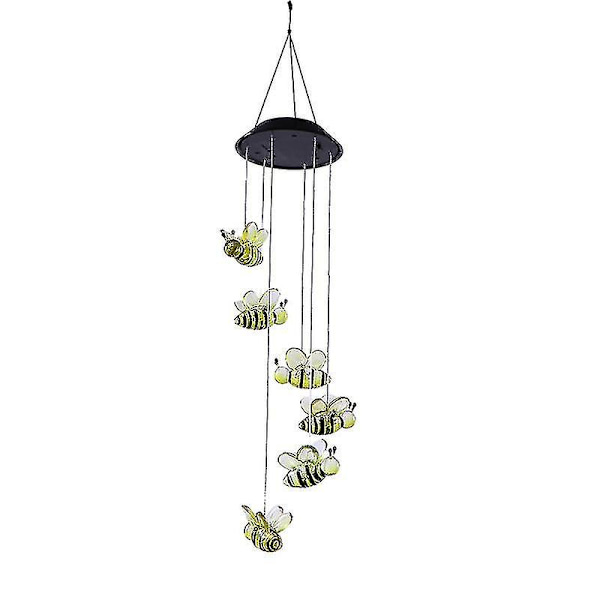 Led Solar Wind Chime Bee Farve Skiftende Mobile Wind Chime Light For Home Party