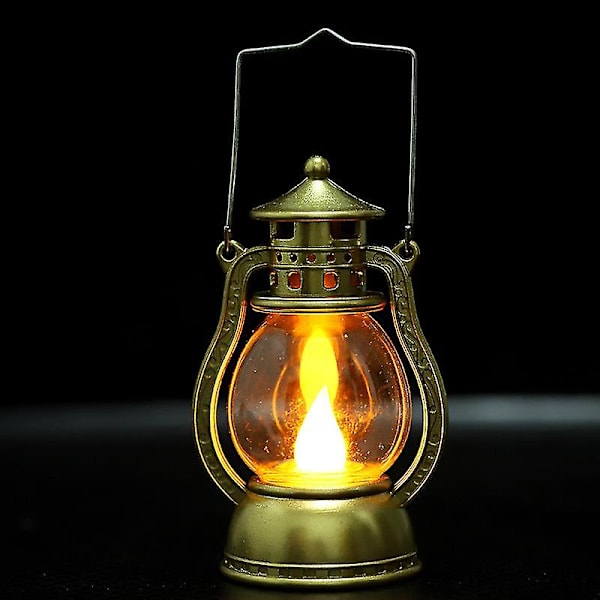 Halloween Stimulering Fotogen Lykta Prop Portabel Ljus Hand Lampa Lamp Dekoration Gold
