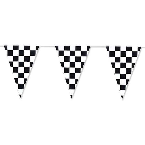 Ternet flag Sort og hvid 100 Ft Pennant Racing Banner Party