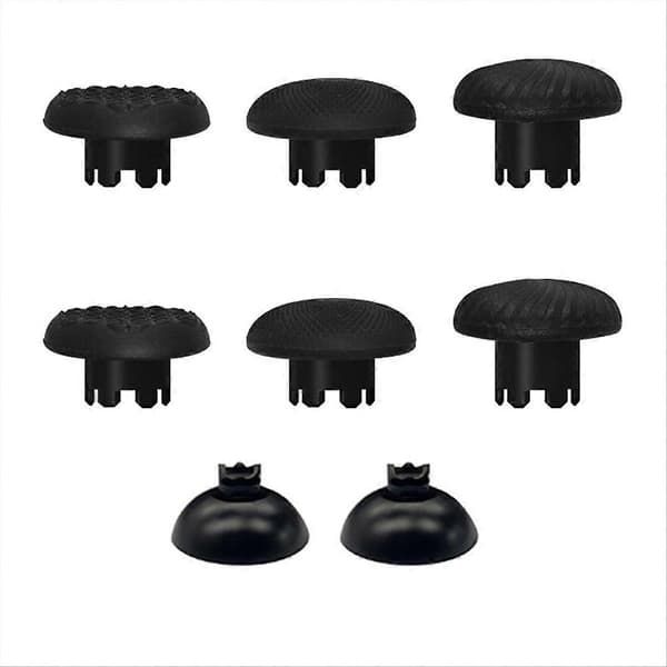 10-i-1 joystick-sett for PS5 Edge Dualsense-kontroller, utskiftbare tommelspaker, joystickgrep og 4 Red