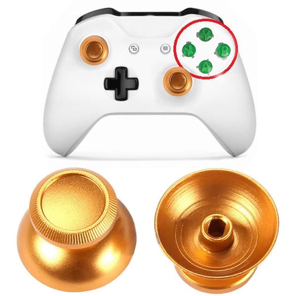 【BQ】Gaming Controller Thumbstick Cap Aluminiumlegering Joystick Cover til XB One/P4/P5 Game Controllers Gaming Tilbehør Rosarød rose Red