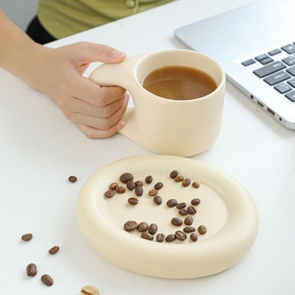 kaffekoppar, kaffekoppar, fat X0b9 för kontor och koreanskt keramiskt kaffe