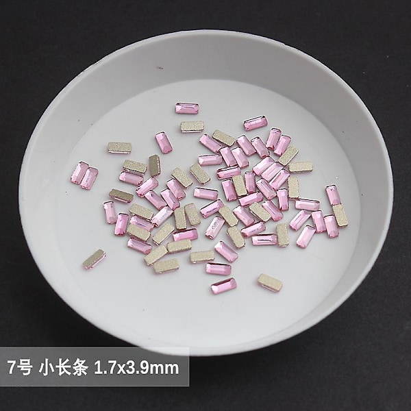 Engros lys pink multi stil flad ryg negl Rhinestone specialformede krystaller neglekunst sten 3d personlig dekoration 7-100pcs