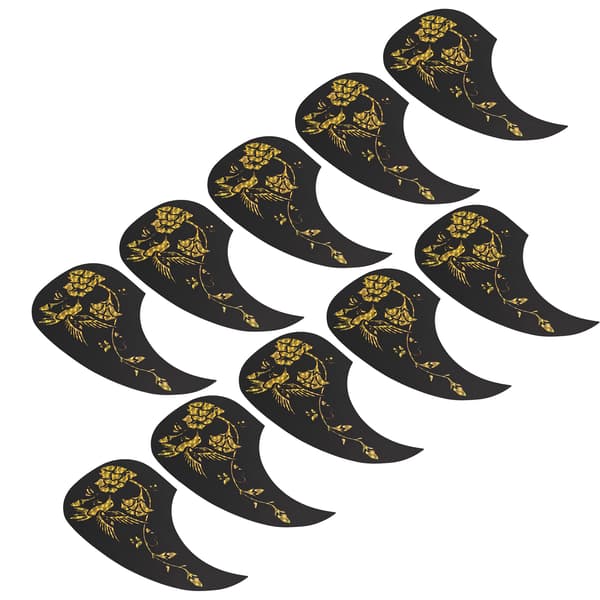 10 st PVC Gitarrskyddsplattor Akustisk Gitarr Repskydd Guld Stränginstrument Tillbehör
