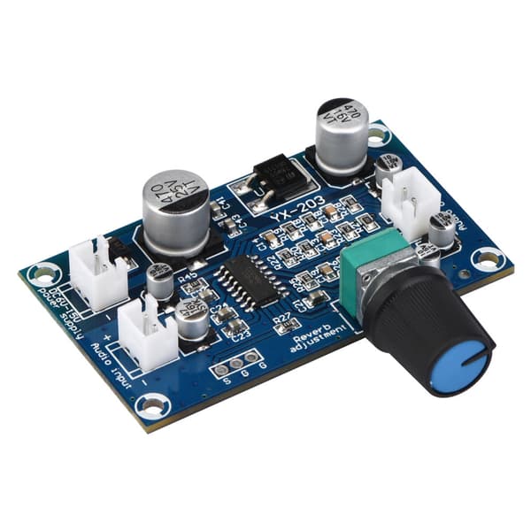 Mikrofon Efterklangs Plade Audio Effektforstærker Board Enkelt Kanal DC6-15V