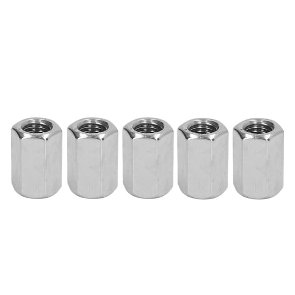 5 STK M12 X 1 75 19 L30mm Sekskantkoblingsmutter i rustfritt stål Rustsikker 6-siders lang stangmutter