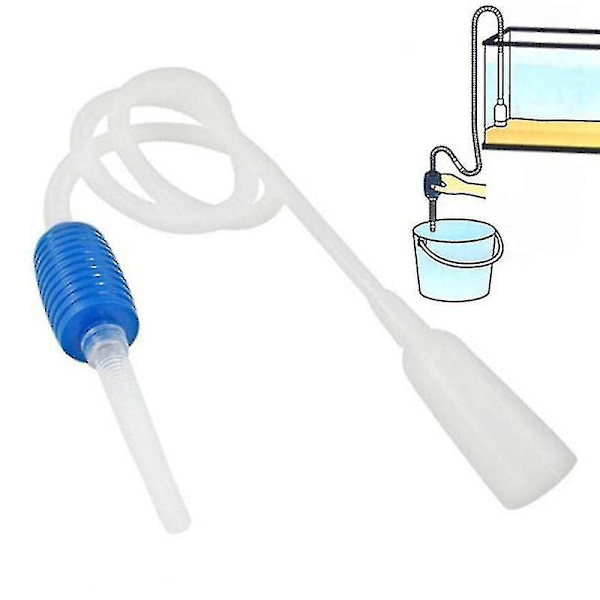 Aquarium Siphon Fish Tank Siphon Dammsugarpump Halvautomatiskt vattenbytesfilter