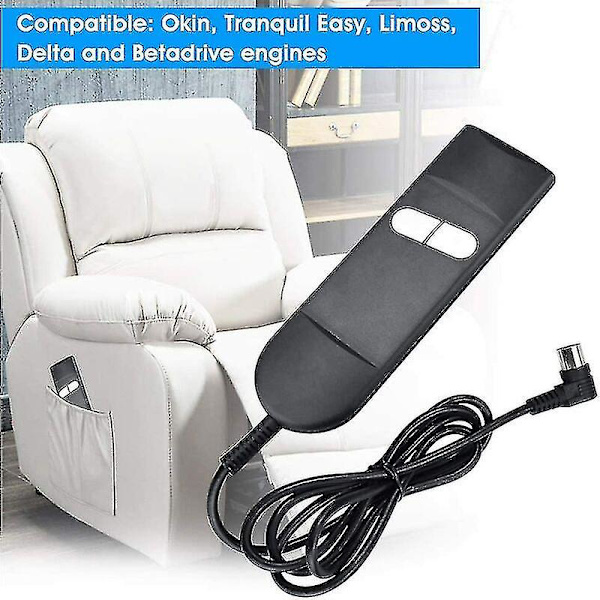 Manual Control 2 Button Recliner Remote Control Power Chair Switch For Lift Chair, Electric Sofa, Recliner
