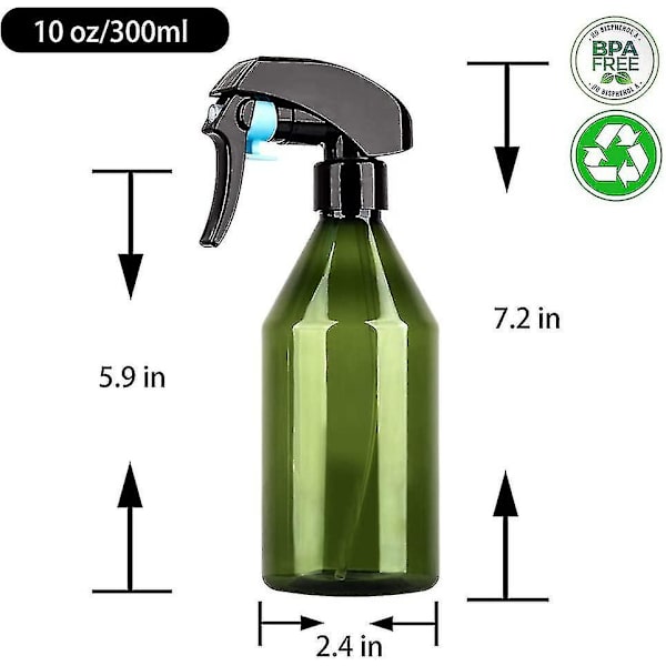 300 ml tom sprayflaska. Heilwiy set av 2 tomma plastpump sprutflaska behållare