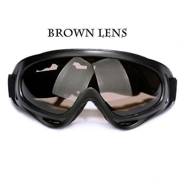 Motorsykkelbriller Antirefleks motocrosssolbriller Sportsskibriller Vindtette Støvtette UV-beskyttelsesutstyr Tilbehør Tslm2 Brown