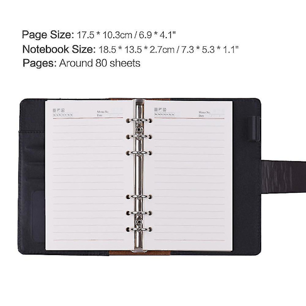 A6 Pärm Business Office Planering Notebook Agenda Dagbok Kontorspapper 1pcs