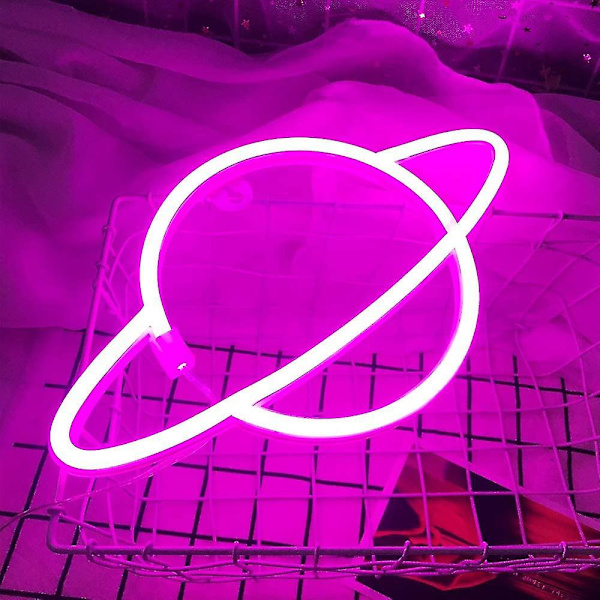 Neonskyltar-planet Neonskyltar|led neonljus Neonväggskyltar, rosa och blå Pink