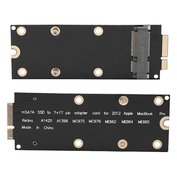 mSATA SSD til SATA Adapterkort til MacBook Pro 2012 MC976 A1425 A1398