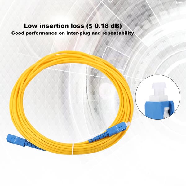 Høj kvalitet 10m/11yd SC til SC Duplex Single Mode Fiber Patch-kabel
