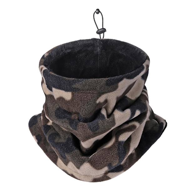 Unisex utendørs halsvarmer vinter tykt varmt fløyelsskjerf for sykkelski Camouflage