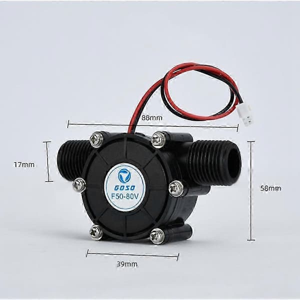 -Hydro Generator 12V 10W DC Vandgenerator Turbingenerator Vandkraft Postevand Hydraulisk DIY-udgave