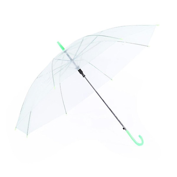 Män Kvinnor Transparent Klart Paraply Långt handtag Raka Stick Regn Paraplyer