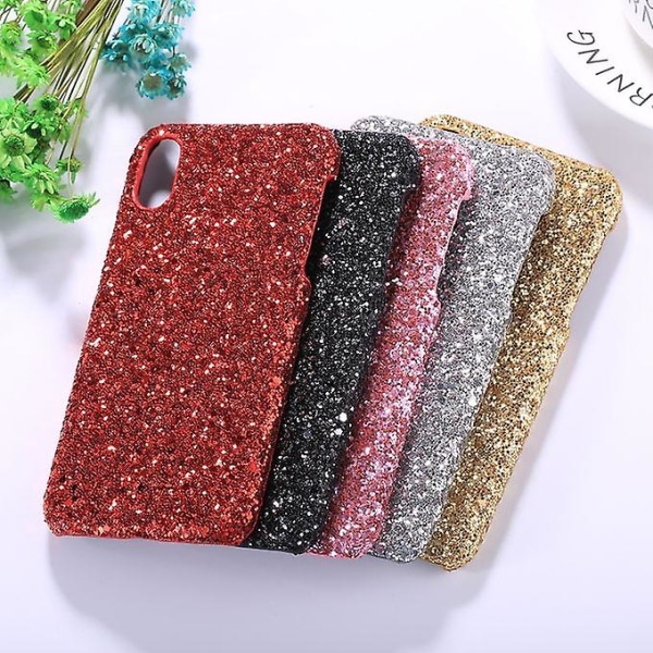 För Iphone X Colorful Paljetter Paste Protective Back Cover Case (rosa)