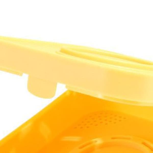 Bärbart Andningsbart Förvaringsfodral för Puderpuff för Kvinnor Resor Hem Makeup Organizer Gul