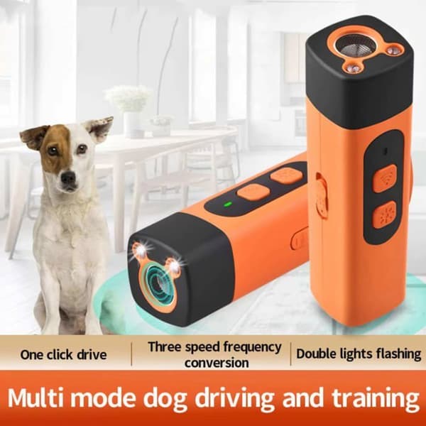 Ultralydsrepeller 2-i-1 Anti-gøen enhed - LED-lys - Til små til mellemstore hunde