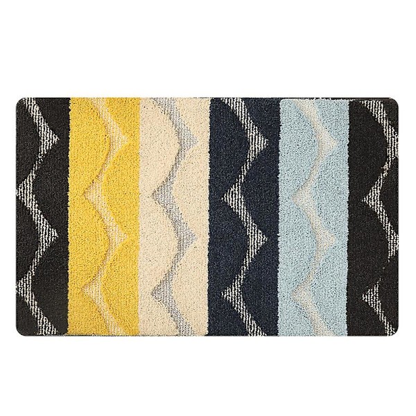 Skandinavisk halkfri badrumsabsorberande mattfilt Black and grey 60*90cm