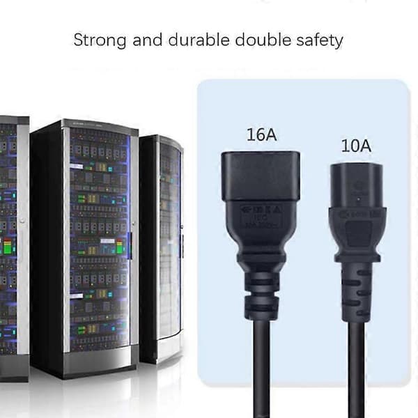 IEC 320 C13 til C20 AC Strømkabel Adapter for PDU UPS (1.8M) black
