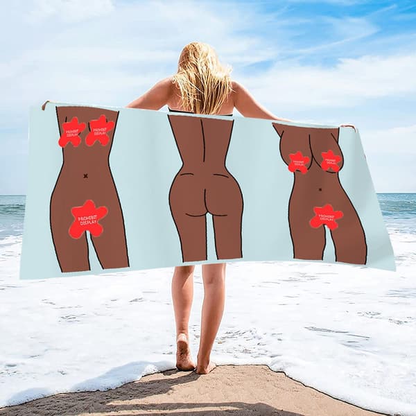 Mikrofiber Strandhåndklæde Absorberende Hurtigtørrende Blødt Badehåndklæde til Poolrejser Camping