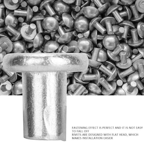 100 stk. GB867 M4x4mm Fladhoved Aluminium Solid Nitter