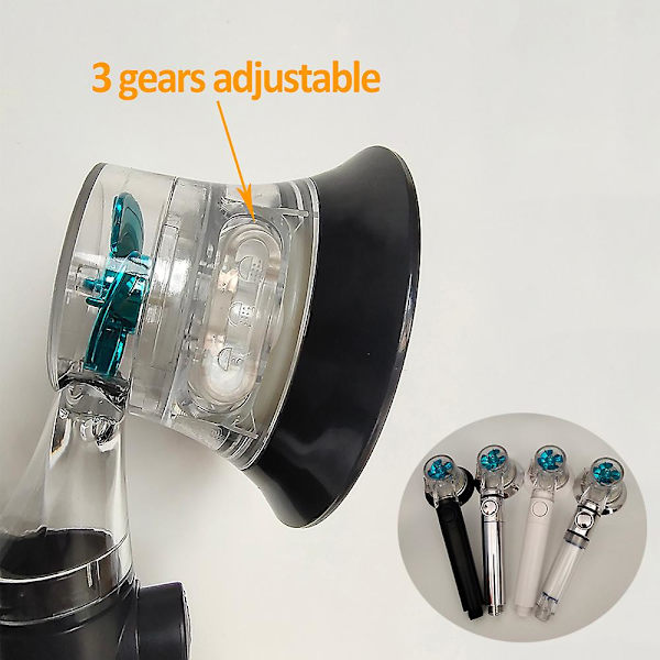 Högtrycksduschmunstycken Handhållen turbofläkt Dusch Hydro Jet duschhuvudsats med filter Turboladdat duschhuvud Only Filter