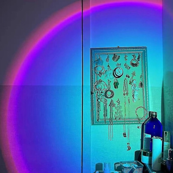 Hhcx-rainbow Night Light Projektor Katt/kanin Øre Mini Usb Sunset Light Lampe Rainbow Light Rabbit Ear