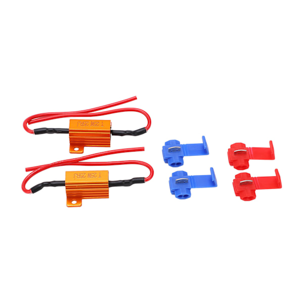 2 sæt 25W 25Ω LED Modstandsdekoder Anti Korruption Holdbar Belastningsindikator Modstand