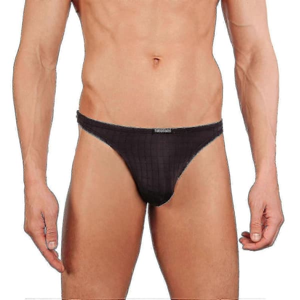 【BQ】Forførende Maskulin: Fabio Farini 4-pakning Stringtruser for Menn Svart Black L