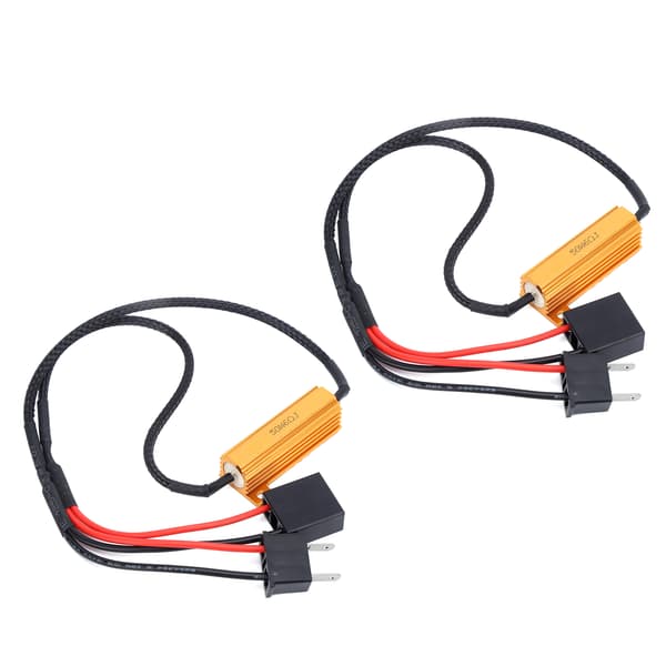 2 stk. H7 LED Decoder 50W 6ohm Belastningsmodstand Flash Fejlfri Annullerer til Bil Forlygte Blinklys