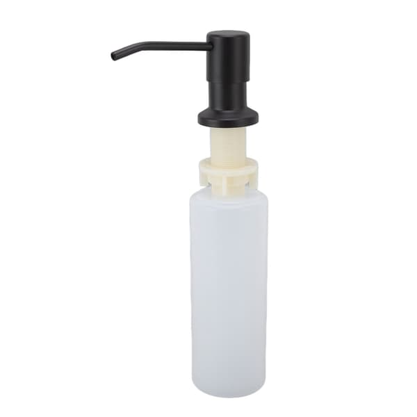 300 ml køkkenvask sæbedispenser i rustfrit stål, 360 graders rotation, multifunktionel sort