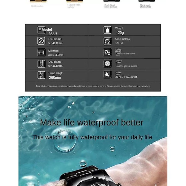 Herr Calendar Leisure Waterproof Quartz Watch - Watch