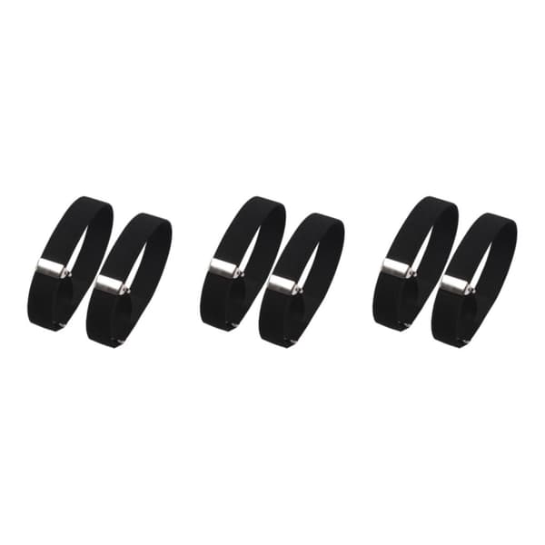 【BQ】1/2/3/5 2 stk. Mode herreskjorte ærmeholdere elastisk Sort 2x32cm 3Sæt 3Set Black 2x32cm