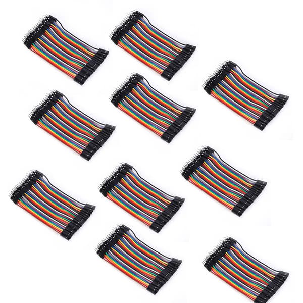 10 stk. 2,54 mm han til hun jumper ledning plastik forbindelseskabel til computerelektronik