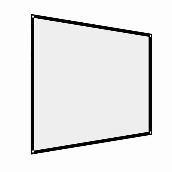 Bærbar, foldbar, hvid projektionslærred (60 tommer)