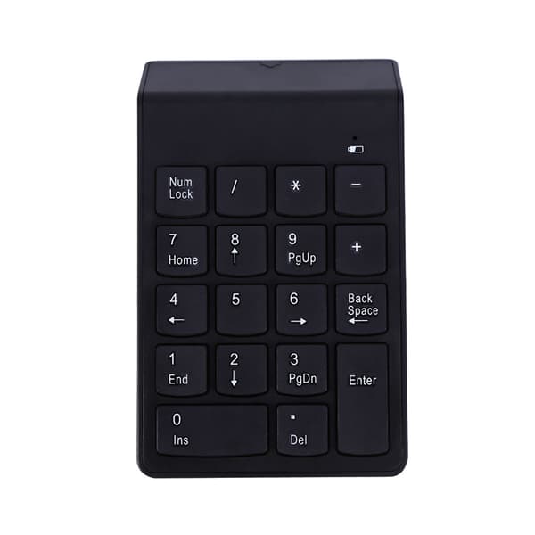 Trådløst tynt numerisk tastatur 18 taster med USB-mottaker - Auto hvilemodus