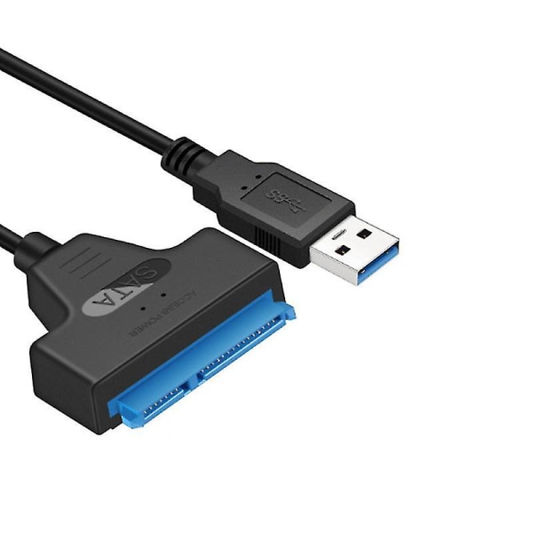 Hårddiskadapter USB 3.0 till Ssd-datakabel 2,5-tums Sata extern omvandlare med ljus för