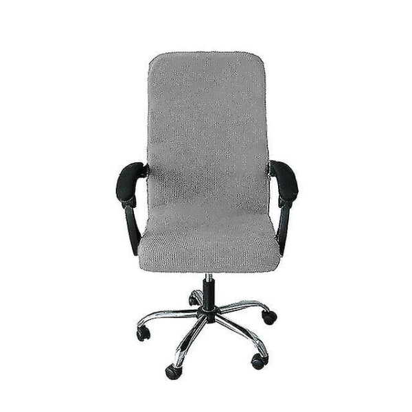 Kontor Computer Game Stol Betræk Lænestol Elastisk Stretch Drejeligt Sæde Gaming Stol Beskytter Slipcover Armlæn Betræk Light gray L--chair cover