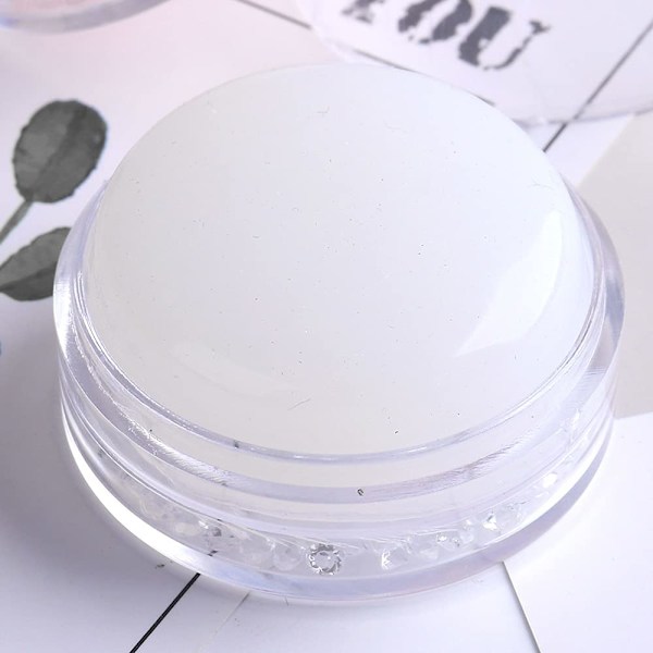 Den nye stempelputen for nail art silikon Hvit