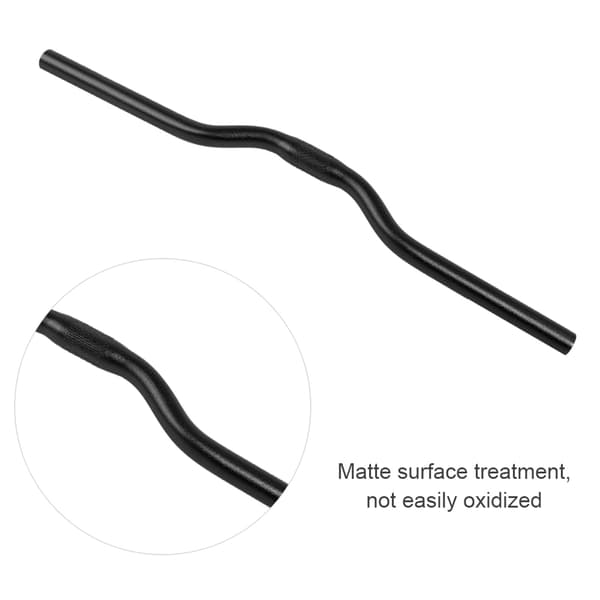 Aluminium Fixed Gear Racercykel Riser Styr 25,4 mm 520 mm Sort