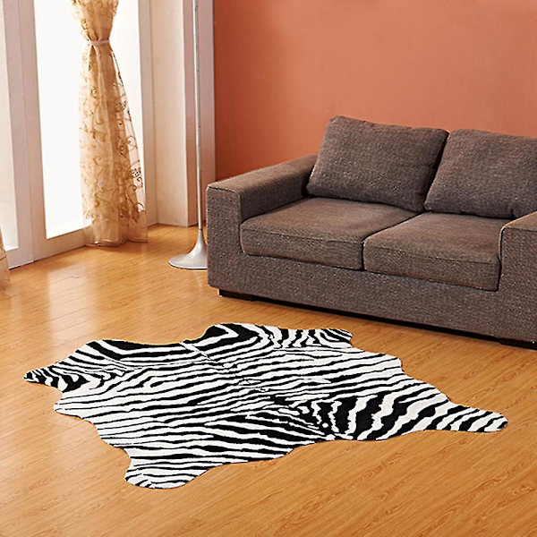 Zebra/ko ged trykt tæppe Velvet imiteret læder tæpper
