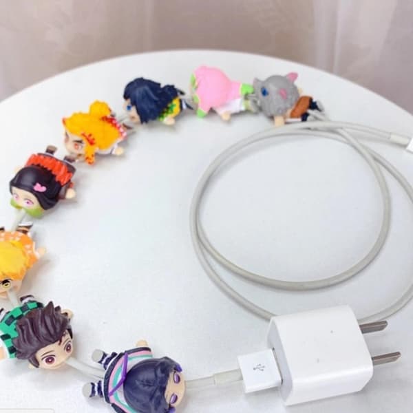Tecknad Cable Bite Protector - Söt Anime Cord Saver