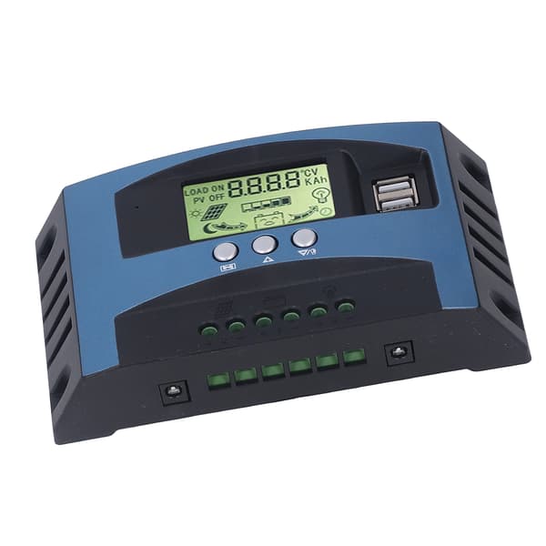 MPPT Solar Charge Controller 3-faset 12V 24V 60A Batteriregulator Solpanelbeskyttelse